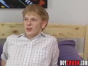 Preview 4 of Cute twink Sky Sylvanus masturbates and cums after interview