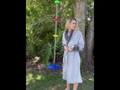 Peeing outside on a swing 1/16