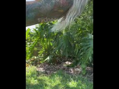 Peeing outside on a swing 14/16