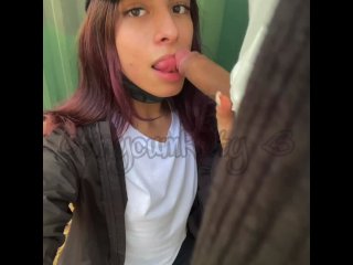  teen skips school to suck dick in public