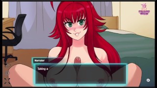 Rias Gremory pleases her new chess piece