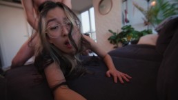 Small Asian teen lets me have her way with her and then cum all over her back - Themindoftommy