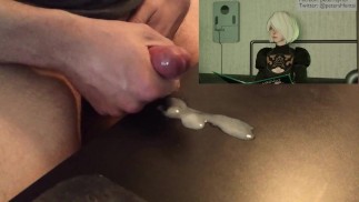 Futanari 2B, Amber, Miku e mais inflação cum - Eles ficam super cheios!