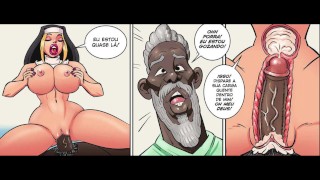 Vieux Nigga Dans La Dernière Baise De Sa Vie Avec Une Chaude Blonde