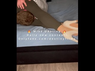 Full Weight Facesitting and Feet Domination Slave. Full Vid. on OF/destinyfilms