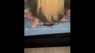 Full weight facesitting and feet domination slave. Full vid. on OF/destinyfilms