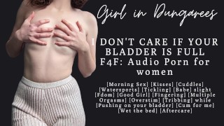 F4F | ASMR Audio porno para mujeres | Cosquillas y follando hasta hacer un lío en la cama | Watersports