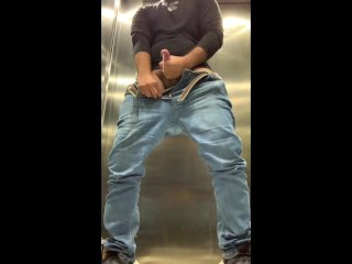 Jerking Off in elevator