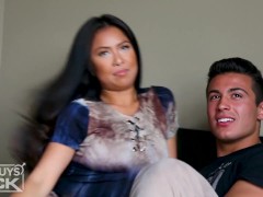 Short King has BIG COCK for Black Super Model - Screenshot 15 of 16 - Latino Guy