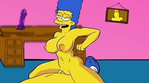 MARGE SIMPSON FUCKS WHILE HOMER IS WORKING