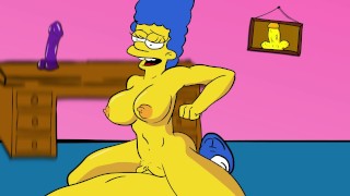 MARGE SIMPSON RUNS WHILE HOMER IS AT WORK