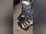 Preview 6 of Cumshot on wife's high heel shoes!