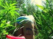 Preview 3 of Milf celebrates 420day with outdoor BBC pounding Amsterdam