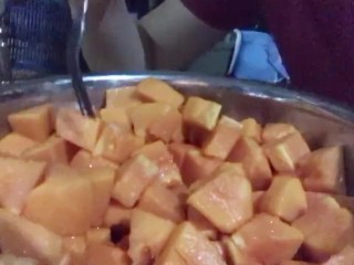 MUKBANG PAPAYA FRUIT