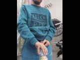 Boy pissing on A bottle Just to pour the Pee Out later