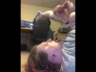 Busting a load in my face