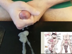 Narrating furry hentai with well timed cumshots