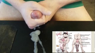 Narrating furry hentai with well timed cumshots