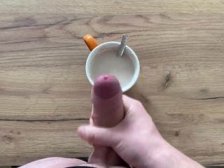 Stepmom wants a Creamy Coffee so I Jerked in it for her
