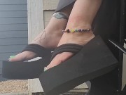 Preview 1 of Goth girl with cute feet