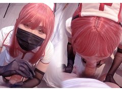 【Chainsaw Man】💖Makima Nurse Cosplayer's Handjob💦