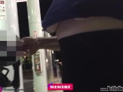 Preview 4 of MILF Sheery Braless in a crop top showing sexy underboob while pumping gas at the gas station