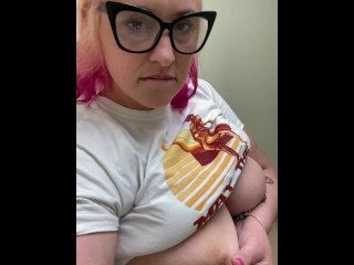 chubby, big boobs, amateur milf, vertical video