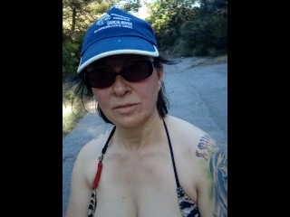 Danger!! MILF Nude Sneaking around Risky Private Property Water Plant!! Part 7