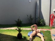 Preview 6 of Adorable twink Henry Evans cums while masturbating outdoors