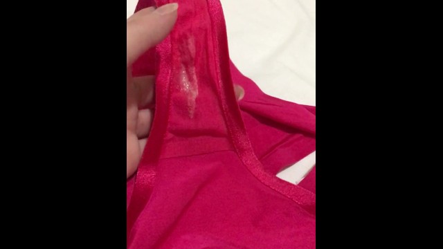 ASMR Beautiful Panties with Pussy Discharge, Lick Them! with Conversations