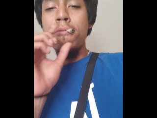 masturbation, big dick, smoking, vertical video, big cock