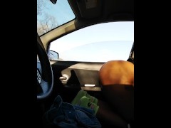Almost CAUGHT showing off hairy pussy in PUBLIC PARK