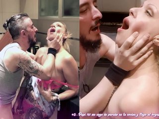 parejas aficionados, tattooed women, real couple, masturbation