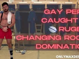 Pervertido Gay Atrapado En La Dominación De La Sala De Cambio De Rugby