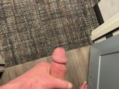 Naughty hotel hallway masturbation