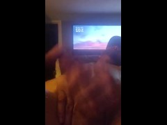 Huge white cock masturbating
