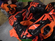 Preview 3 of huge cumshot over my orange fox mx gear (boots, socks, gloves, helmet)