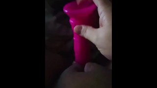 Fucking my tight pussy with my dildo