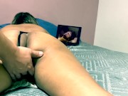 Preview 5 of My BROTHER IN LAW finger me while i watching PORN until i CUM.