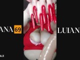 luiana69, Chica tatuada te vuelve loco con su voz, hermosas uñas y consolador