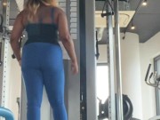 Preview 2 of Playful Gym Session - Scared of getting caught!🤭 (custom videos available)