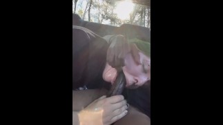 Public/giving my coworker sloppy head after work