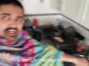 Preview 3 of When Hung Brown Top Get Sucked and Destroys White Hole All Day Long