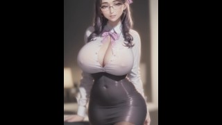 Japanese School Teacher Big Boobs AI Art