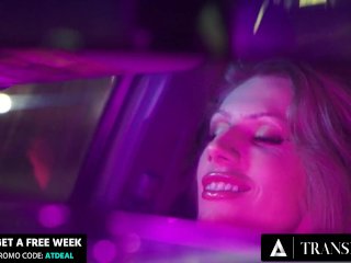 TRANSFIXED - Trans Driver Jade Venus Shoots a Big Cum Load in Whitney Wright's Mouth During Foreplay screenshot number 2