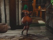 Preview 2 of Skyrim SE THICC Vana Cyan Gameplay