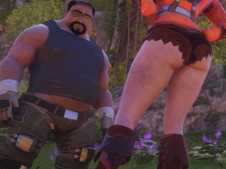 Противный толстячок трахает красивую девушку в джунглях - Wild Life Story 3D порно 60 FPS - Хентай + От первого лица