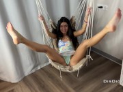 Preview 1 of Fucked a cutie on a swing and filled her ass with hot cum