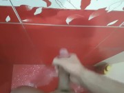Preview 5 of Shower ends with a messy cumshot