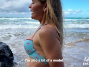 Preview 2 of I fucked a girl with a luxurious ass on the beach - CUM ALL OVER HER BOOTY